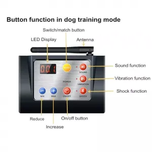 2v1 Inteligentní bezdrátový vodotěsný trenér psů s obojkem, model: 580G (US Plug)