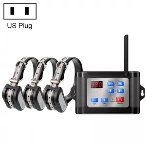 Bezdrátový elektronický plot pro domácí zvířata se sebereflexním obojkem - 1 pro 3 (US Plug)