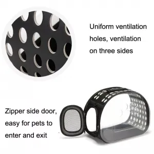 Průhledný batoh pro domácí zvířata Pet Space Capsule, malý (šedý)