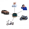 ReachFar RF-V47 Mini GPS sledovač pro domácí mazlíčky s LED světlem a silikonovým pouzdrem (Černý)