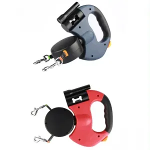 Traktor pro střední a velké psy s LED světlem pro noční cestování (červený)