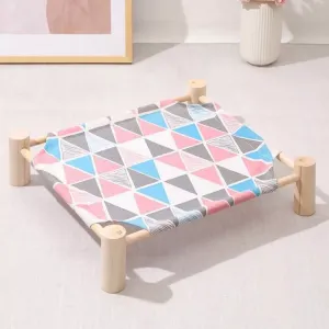 Univerzální pet bed 47x52 cm, odnímatelný a pratelný, malý, barevný trojúhelník