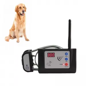 300 Metrů Smart Bezdrátový Pet Fence Voděodolný Obojek s Nočním Reflexním Vlascem