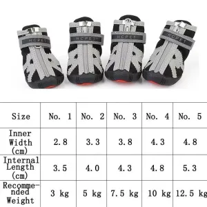 HCPET A1703 Pes Non-Slip Odolné Boty pro Štěňata Velikost 5 (Voděodolné Růžové)
