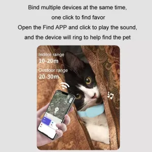 Mfi Certified Smart Pet Locator Ochranný Kryt Silikonový Obojek (Černý)
