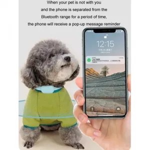 Mfi Certified Smart Pet Locator Ochranný Kryt Silikonový Obojek (Černý)