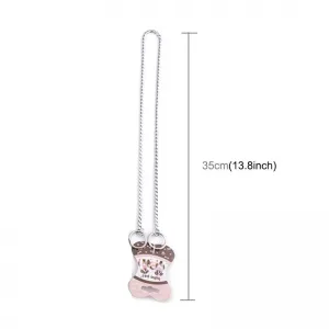 Obojek pro psy - kovový řetěz, délka 35 cm, stříbrný