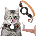Ochranný obojek proti ztrátě pro domácí mazlíčky s zvonkem pro Airtag (oranžový)