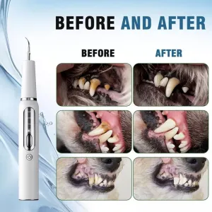 Pet Ultrasonic Teeth Cleaner - Elektrický čistič zubů pro psy - Odstraňovač zubního kamene (Bílý)