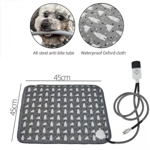 Podložka pro domácí zvířata CW45 45x45cm s regulací teploty a časovačem, EU plug