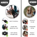 Silikonový obal na AirTag pro střední obojek pro psy, černý, reflexní, nylonový