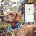 Silikonový obal na AirTag pro střední obojek pro psy, černý, reflexní, nylonový