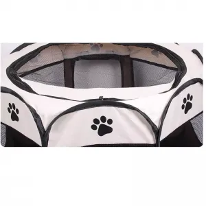 Voděodolný psí stan Fashion z Oxford látky – skládací, octagonální, venkovní, velikost M, 91 x 91 x 58 cm (modrý)