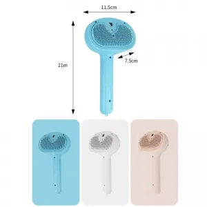 Antibakteriální masážní hřeben Pet Blue Light (Růžový) – Péče o zvířata