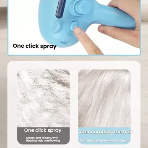 Antibakteriální masážní hřeben Pet Blue Light (Růžový) – Péče o zvířata