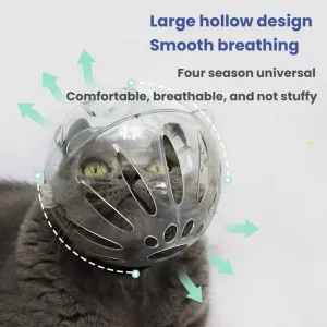 Chránič úst a nohou pro kočky Cat Space Hood, velký, růžový