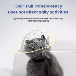 Chránič úst a nohou pro kočky Cat Space Hood, velký, růžový