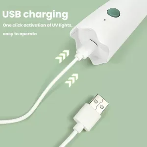 Hřeben na odstranění chlupů pro domácí zvířata s UV sterilizací (tmavě zelený)
