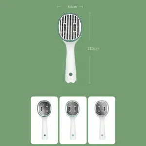 Hřeben na odstranění chlupů pro domácí zvířata s UV sterilizací (tmavě zelený)