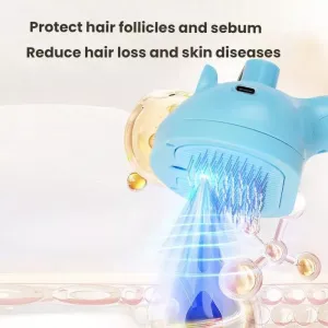 Pet Blue Light Antibacterial Spray Massage Knot Comb (Bílá)