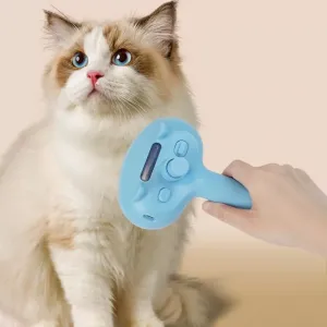 Pet Blue Light Antibacterial Spray Massage Knot Comb (Bílá)