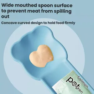 Pet Feeder Squeezes Cat Snack Tableware (Modrá)