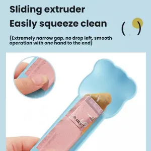Pet Feeder Squeezes Cat Snack Tableware (Modrá)