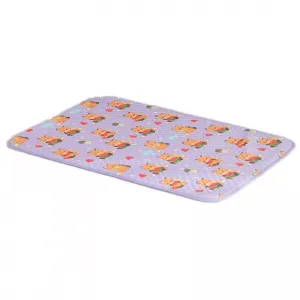 Podložka pro kočky a psy 78x55cm - Chladící podložka pro domácí zvířata (Fialová Melounová Líška)