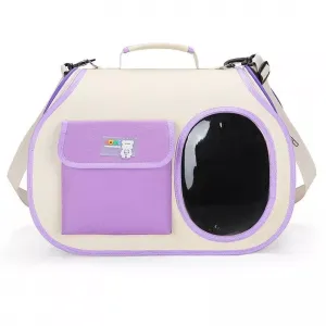 Taška pro domácí zvířata Crossbody Purple - přenosná pro psy a kočky