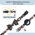 Anti-Lost Potisk Bow Pet Necklace s Klíčenkou pro AirTag (Oranžová)