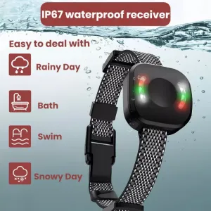 Automatická výcviková obojek pro psy s dálkovým ovládáním (černý)