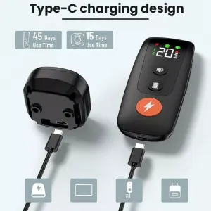 Automatická výcviková obojek pro psy s dálkovým ovládáním (černý)