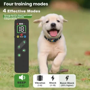 Color Screen Shock Collar - Vzdálené ovládání pro výcvik psů (1 set)
