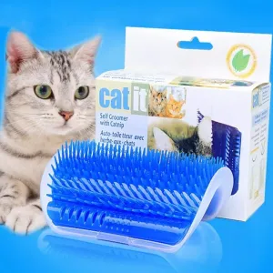 Masážní kartáč pro kočky Pet Cat Corner Rub (Černý)
