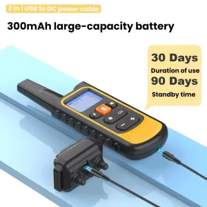 Ovladač na štěkání psa s elektrickým obojkem - žlutý model One-To-Two