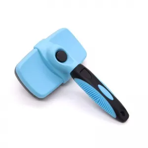 Pet Deshedding Brush for Cats & Dogs - 1-Click uvolňovací kartáč (Malý, Sky Blue)
