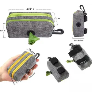 Taška na sběr psích exkrementů Outdoor (Šedozelená, Dvoucestný zip)