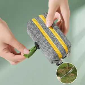 Taška na sběr psích exkrementů Outdoor (Šedozelená, Dvoucestný zip)