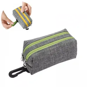 Taška na sběr psích exkrementů Outdoor (Šedozelená, Dvoucestný zip)