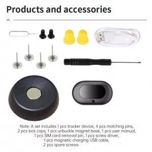 V41 Smart GPS Tracker IP67 Vodotěsný Sledovač pro Domácí Mazlíčky (Černý)