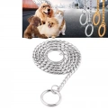 Obojek pro psy - Kovový narážec Snake Chain, Délka: 40 cm (Stříbrný)