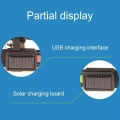 Obojek pro střední a velké psy se solárním a USB nabíjením, LED světlo, obvod krku: L, 50-60cm (oranžový)