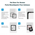 Pet Screen Door s designem stop po tlapkách pro psy a kočky - zamykatelná brána 42x37cm