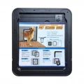 Pet Screen Door s designem stop po tlapkách pro psy a kočky - zamykatelná brána 42x37cm