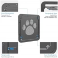 Pet Screen Door s designem stop po tlapkách pro psy a kočky - zamykatelná brána 42x37cm