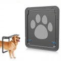 Pet Screen Door s designem stop po tlapkách pro psy a kočky - zamykatelná brána 42x37cm