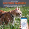 RF-V53 IP67 Vodotěsný GPS Obojek pro Domácí Zvířata - Černý