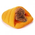Slipper Shape Polar Fleece Teplý Zateplený Domek pro Psy a Kočky - Velikost L, 58×68×32cm (Oranžový)